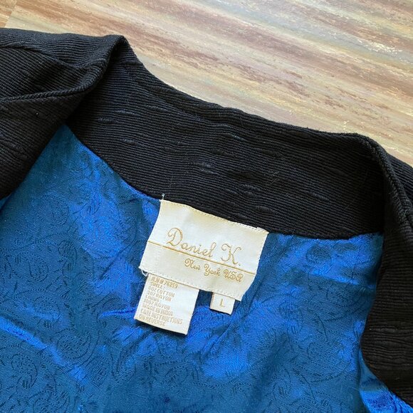 Daniel K Giraffe Tapestry Jacket Embroidered Vintage Blazer with Glass Buttons - Picture 7 of 9